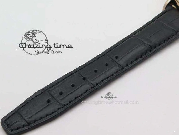 MIROTIME 0508 Portofino Chrono RG Black Dial on Black Leather Strap A HighPerformance 7389